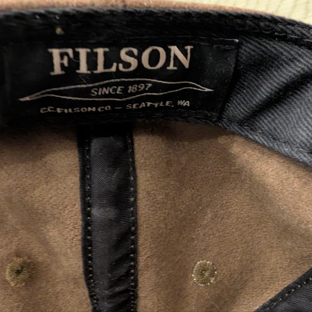 RARE Filson x Ebbets Field Flannels Wool Hat Leather Strap Made in USA - Picture 4 of 10